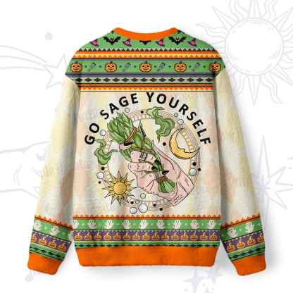 Purplehecate Go Sage Yourself Ugly Halloween Sweatshirts
