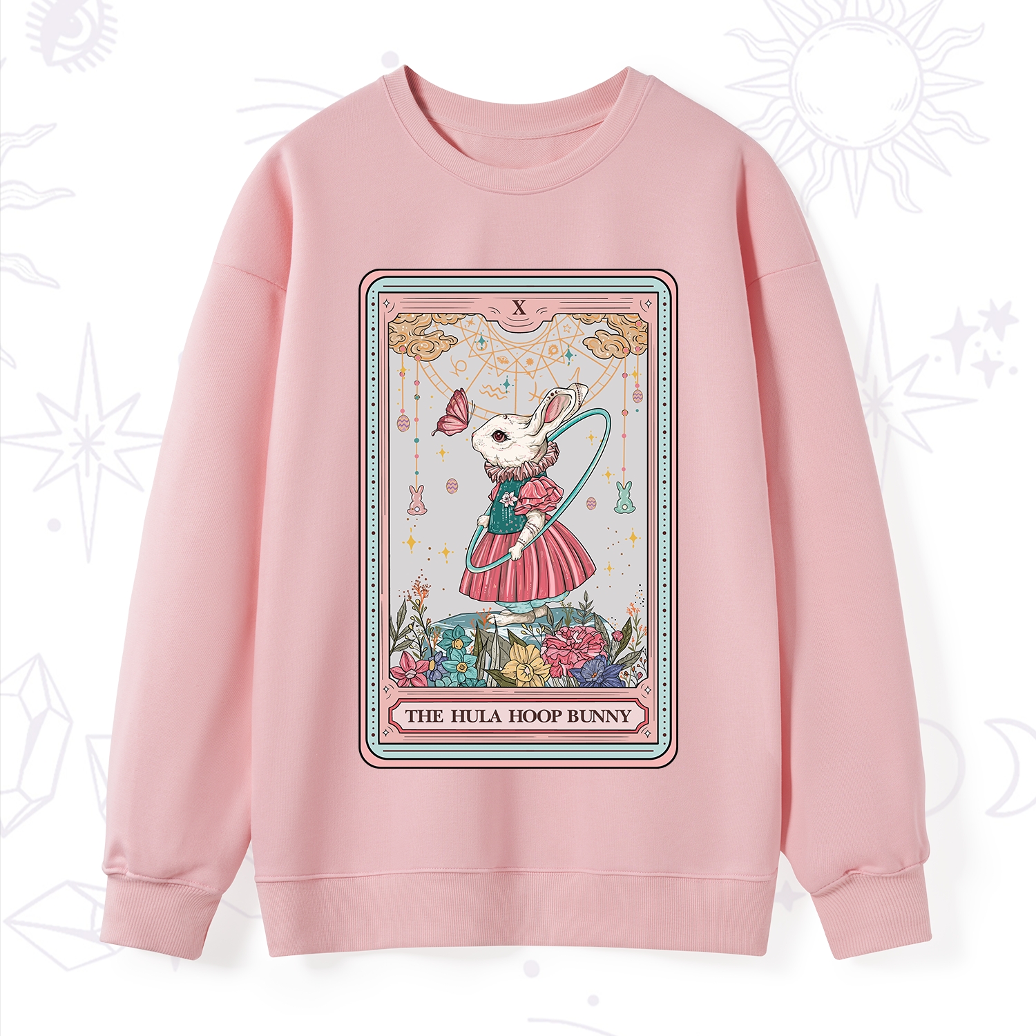 Purplehecate The Hula Hoop Bunny Tarot Sweatshirt
