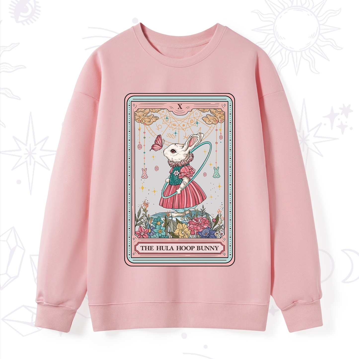Purplehecate The Hula Hoop Bunny Tarot Sweatshirt