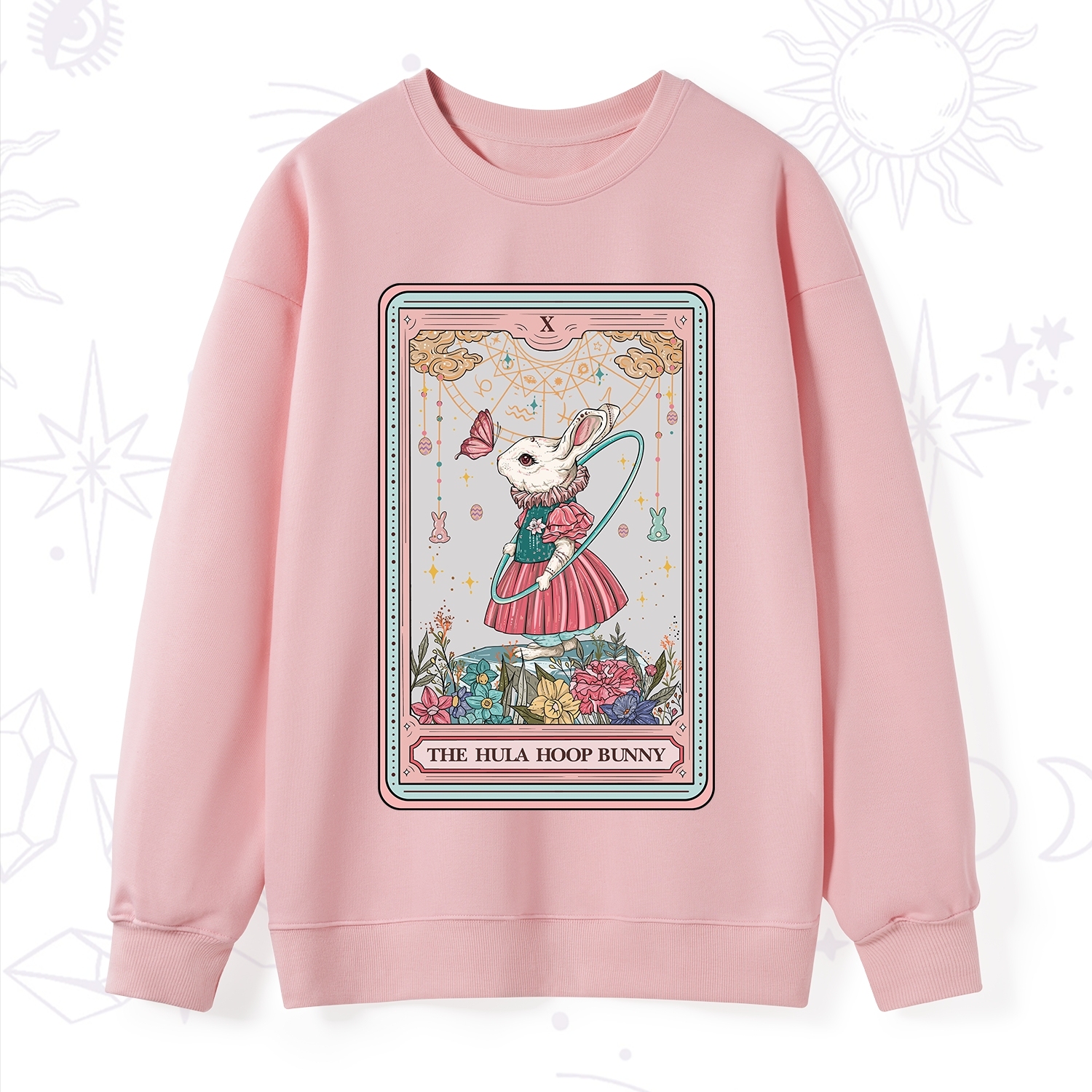 Purplehecate The Hula Hoop Bunny Tarot Sweatshirt