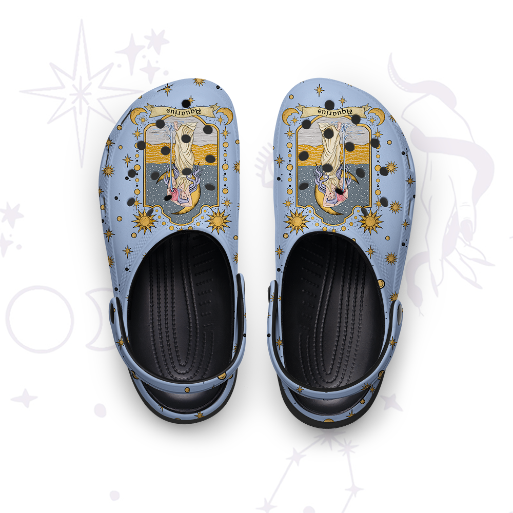 Purplehecate Aquarius Zodiac Rubber Clogs