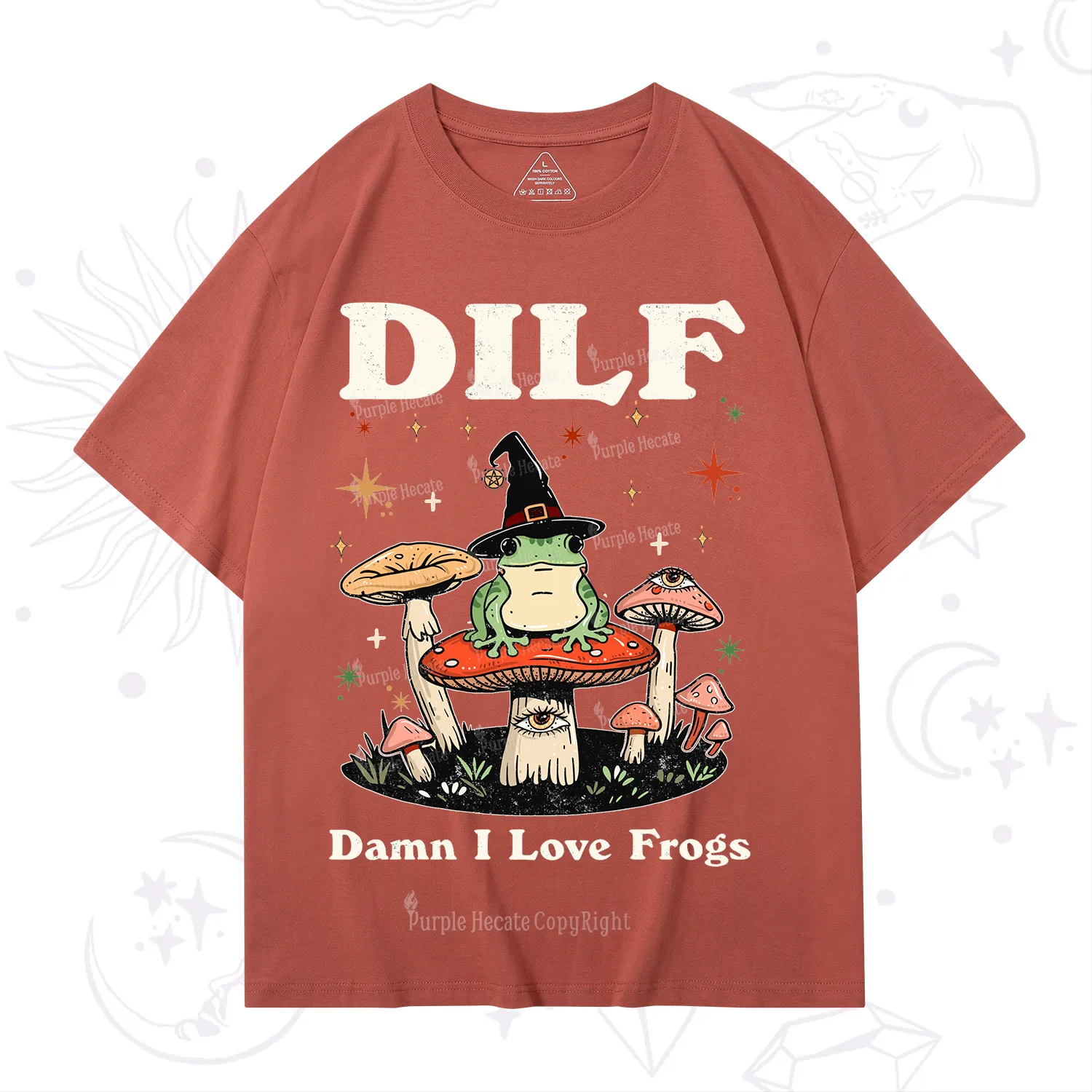 Purplehecate Dilf Damn I Love Frogs T-Shirt