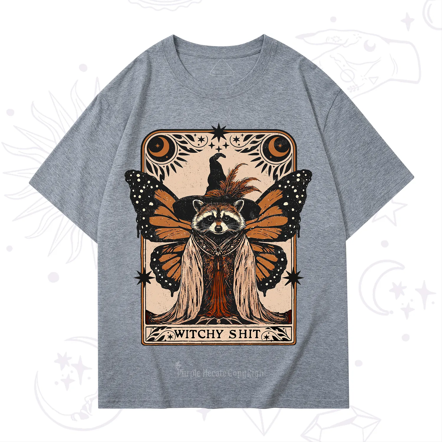 Purplehecate Witchy Shit Raccoon T-Shirt