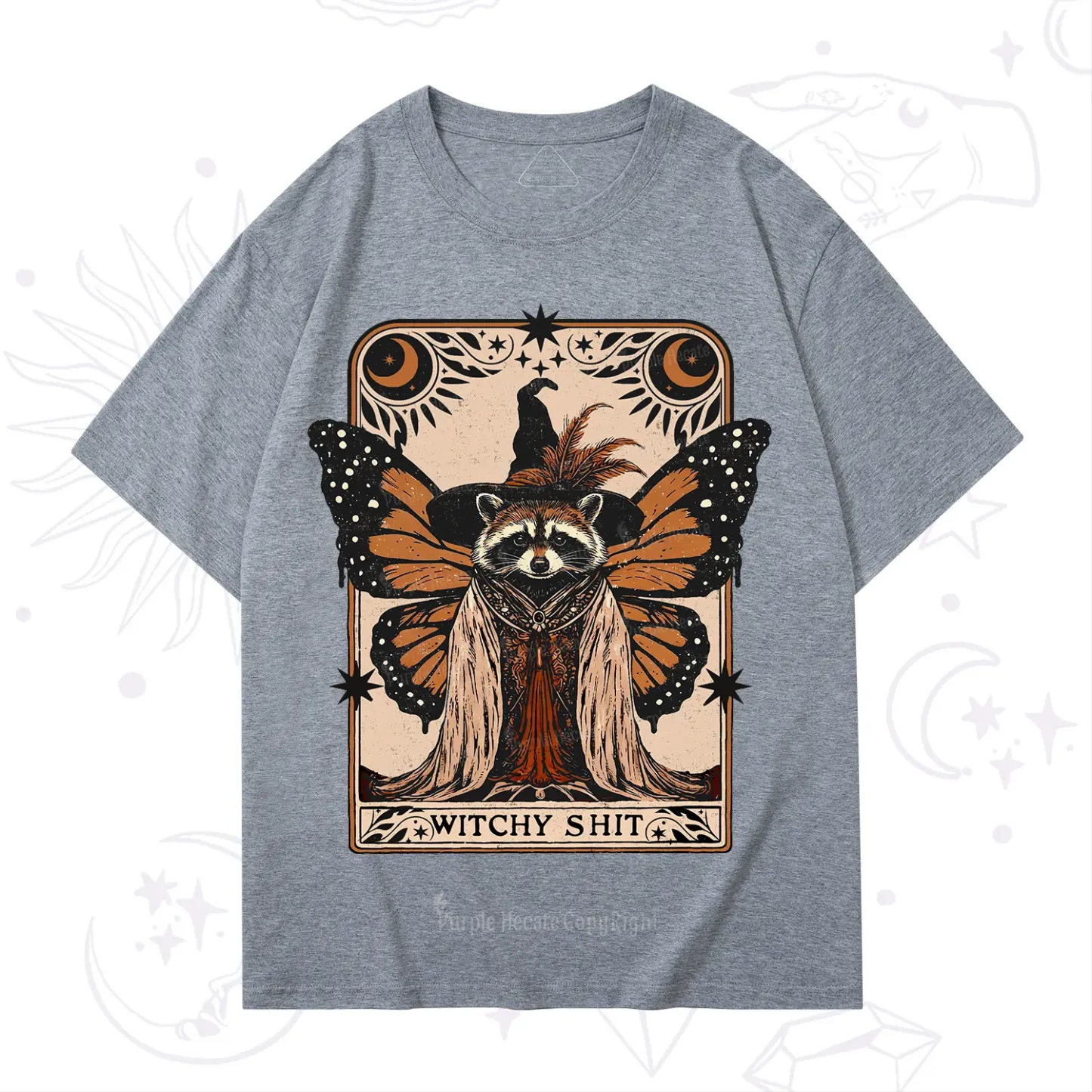 Purplehecate Witchy Shit Raccoon T-Shirt