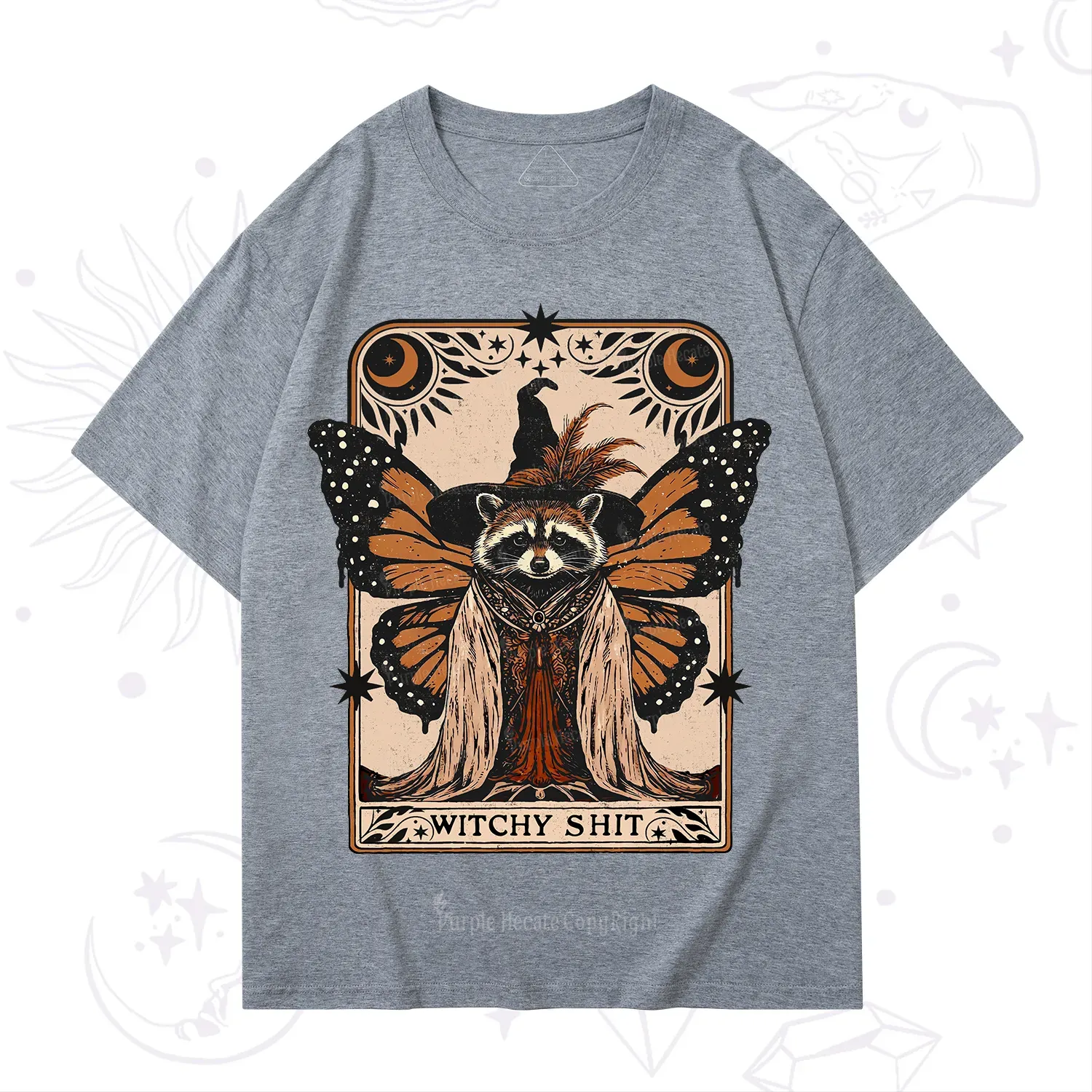 Purplehecate Witchy Shit Raccoon T-Shirt