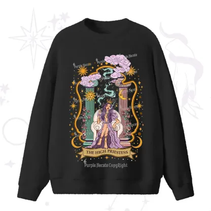 Purplehecate The High Priestess Goddess Fuzzy Ugly Sweater