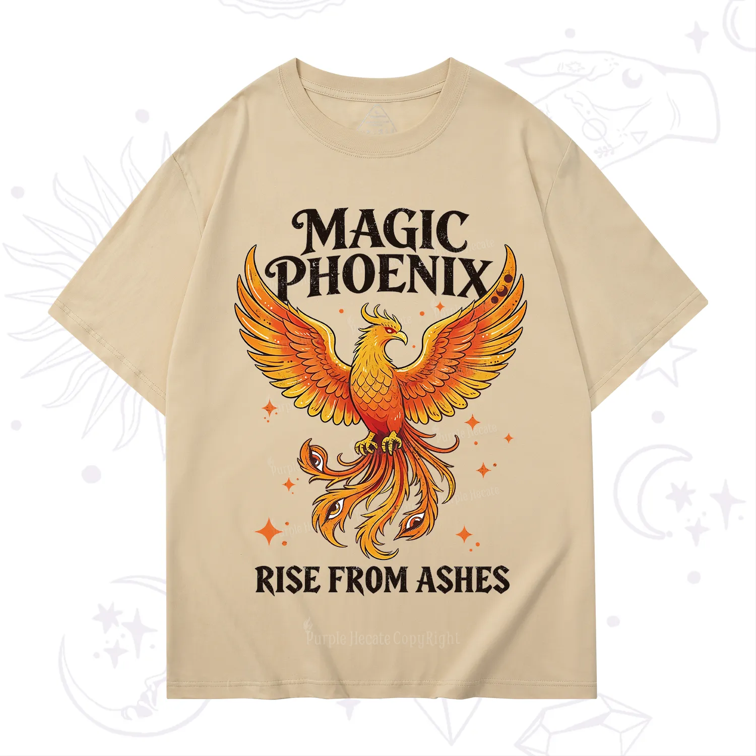 Purplehecate Magic Phoenix Rise From Ashes T-Shirt