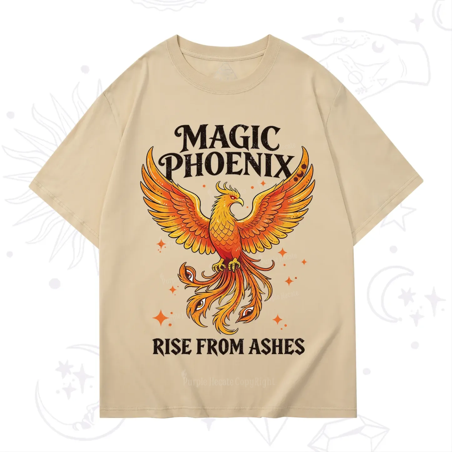 Purplehecate Magic Phoenix Rise From Ashes T-Shirt