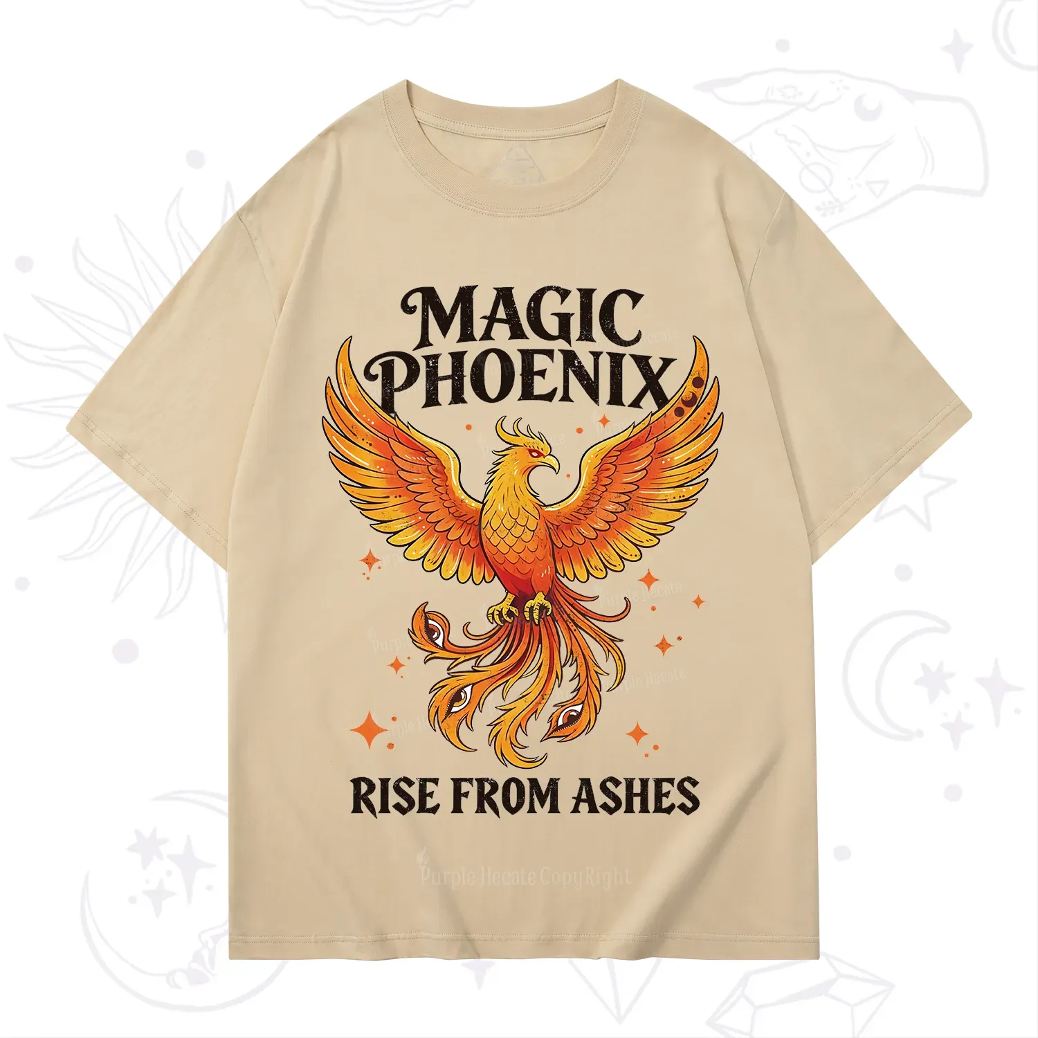 Purplehecate Magic Phoenix Rise From Ashes T-Shirt