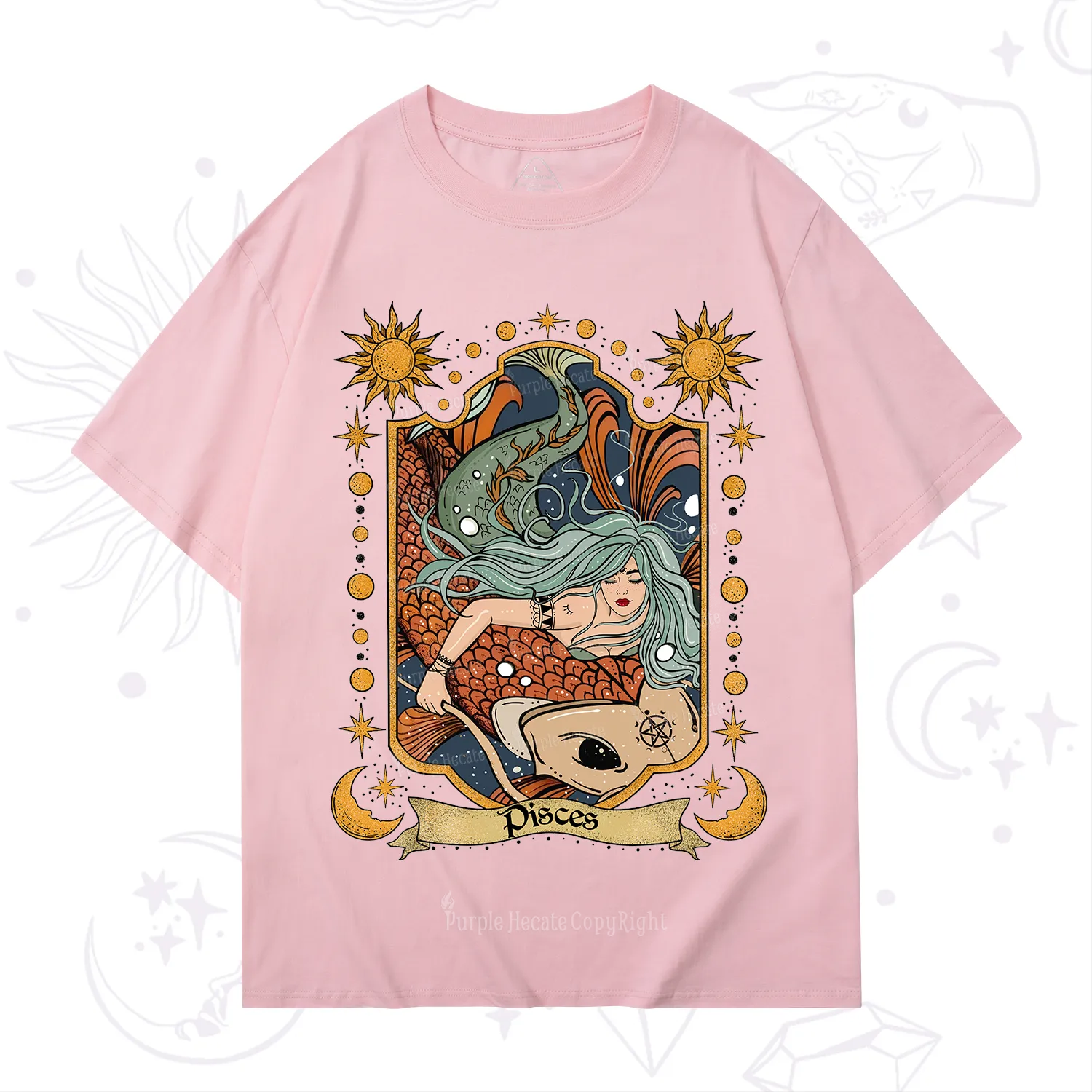 Purplehecate Mystic Pisces Zodiac T-Shirt