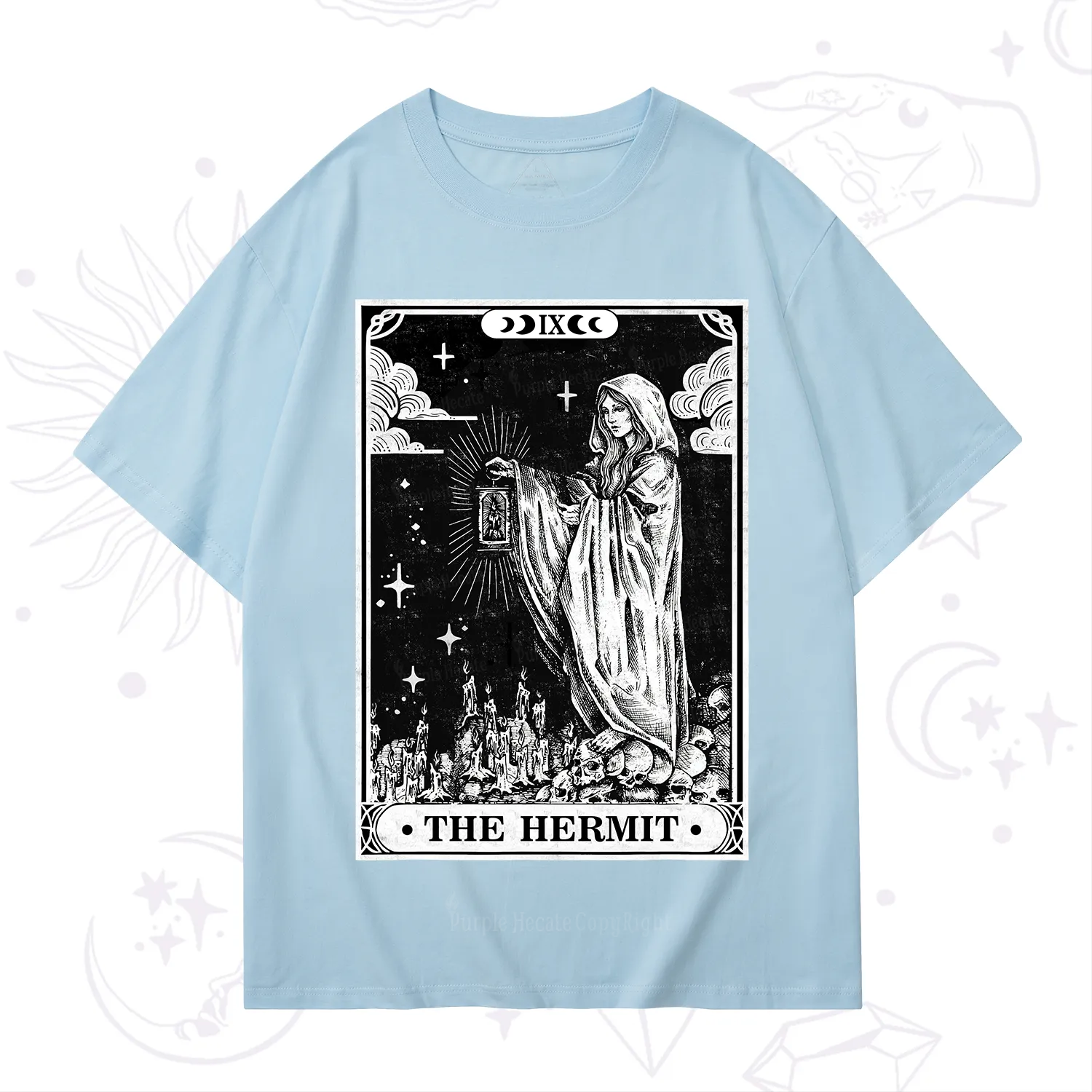 Purplehecate The Hermit Goddess Tarot Card T-Shirt