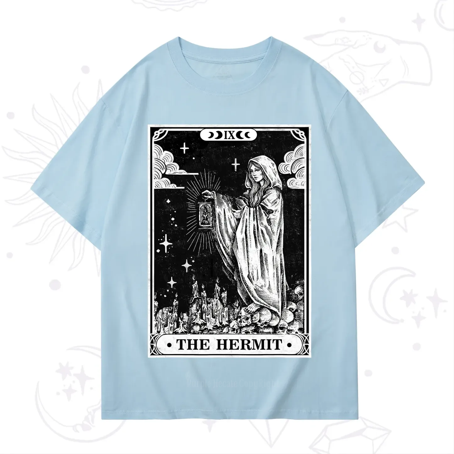 Purplehecate The Hermit Goddess Tarot Card T-Shirt
