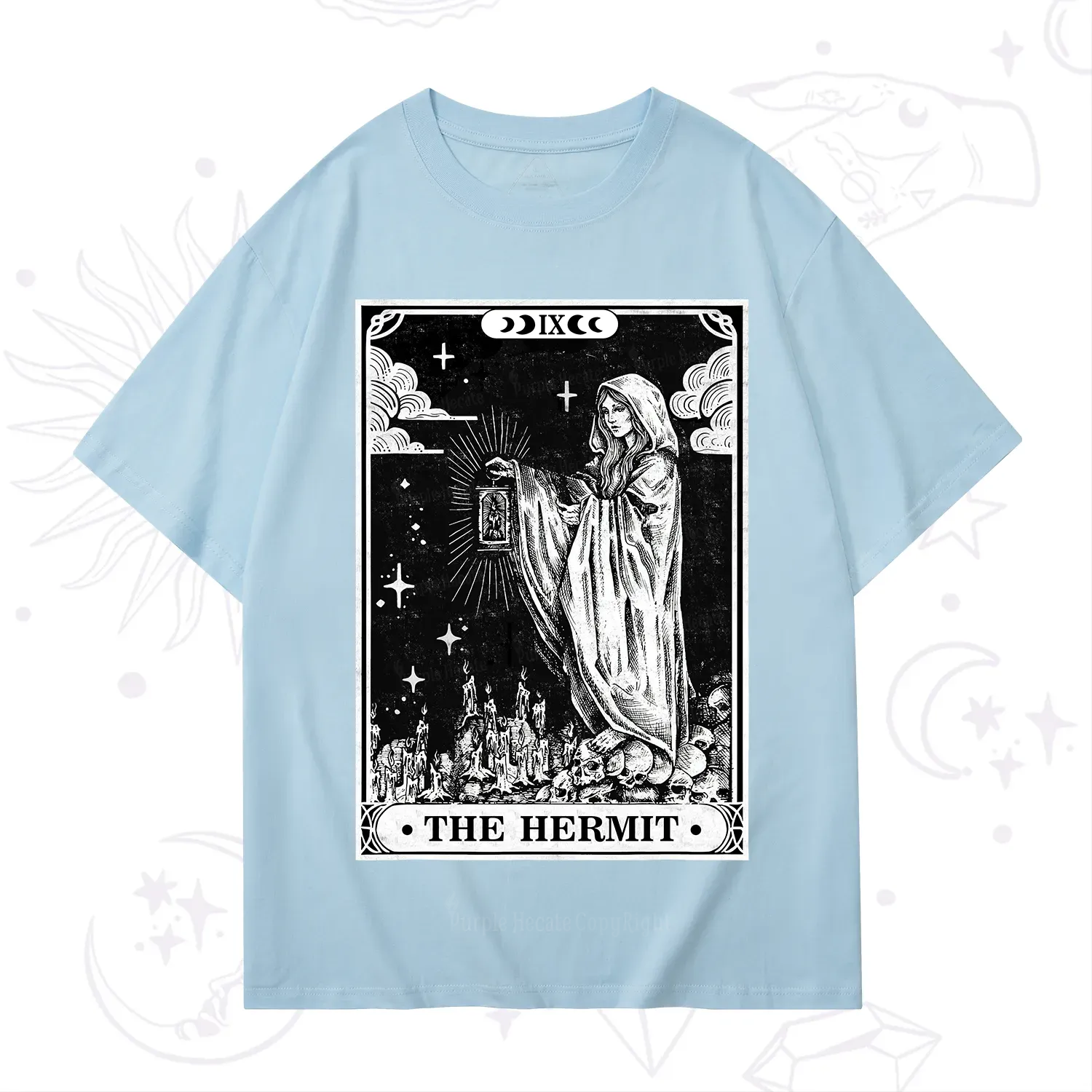 Purplehecate The Hermit Goddess Tarot Card T-Shirt