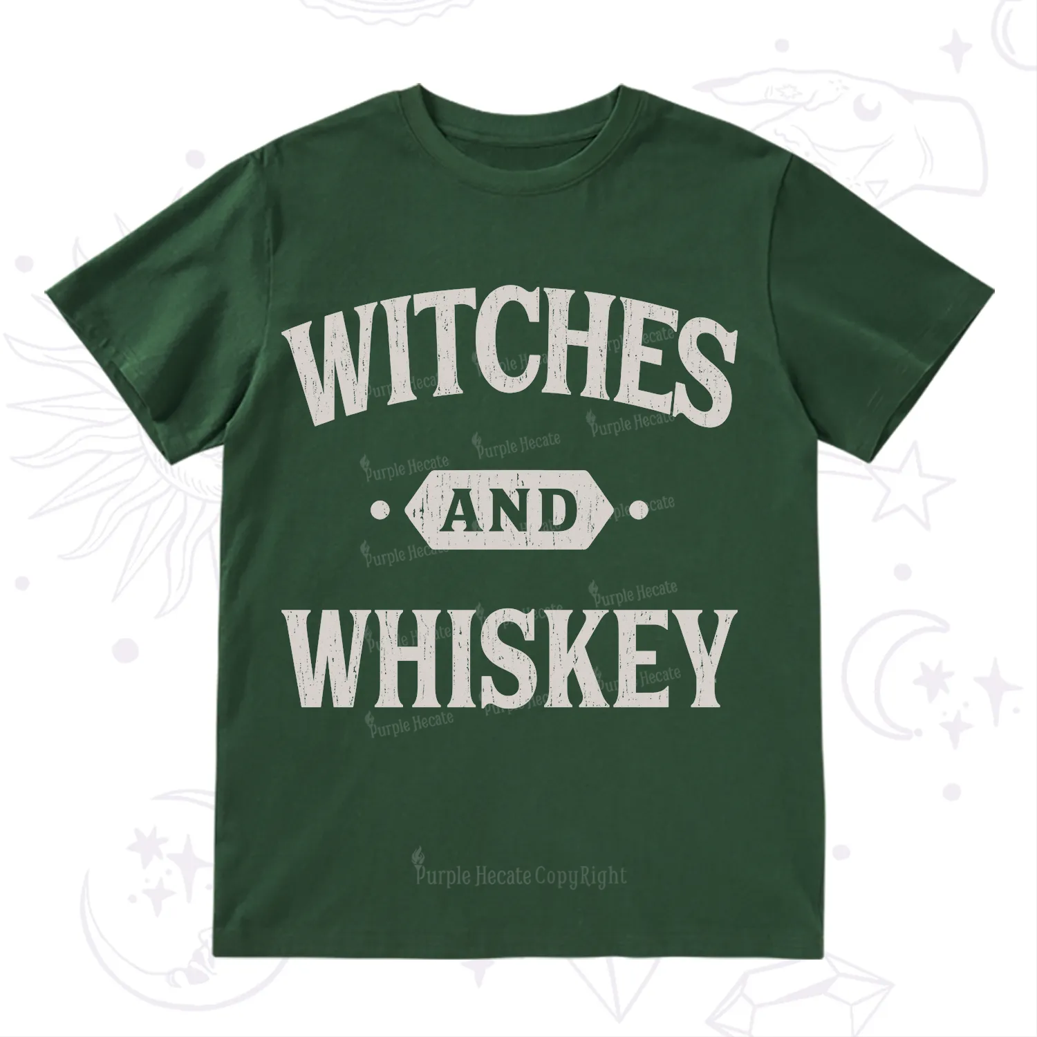 Purplehecate Witches and Whiskey T-Shirt