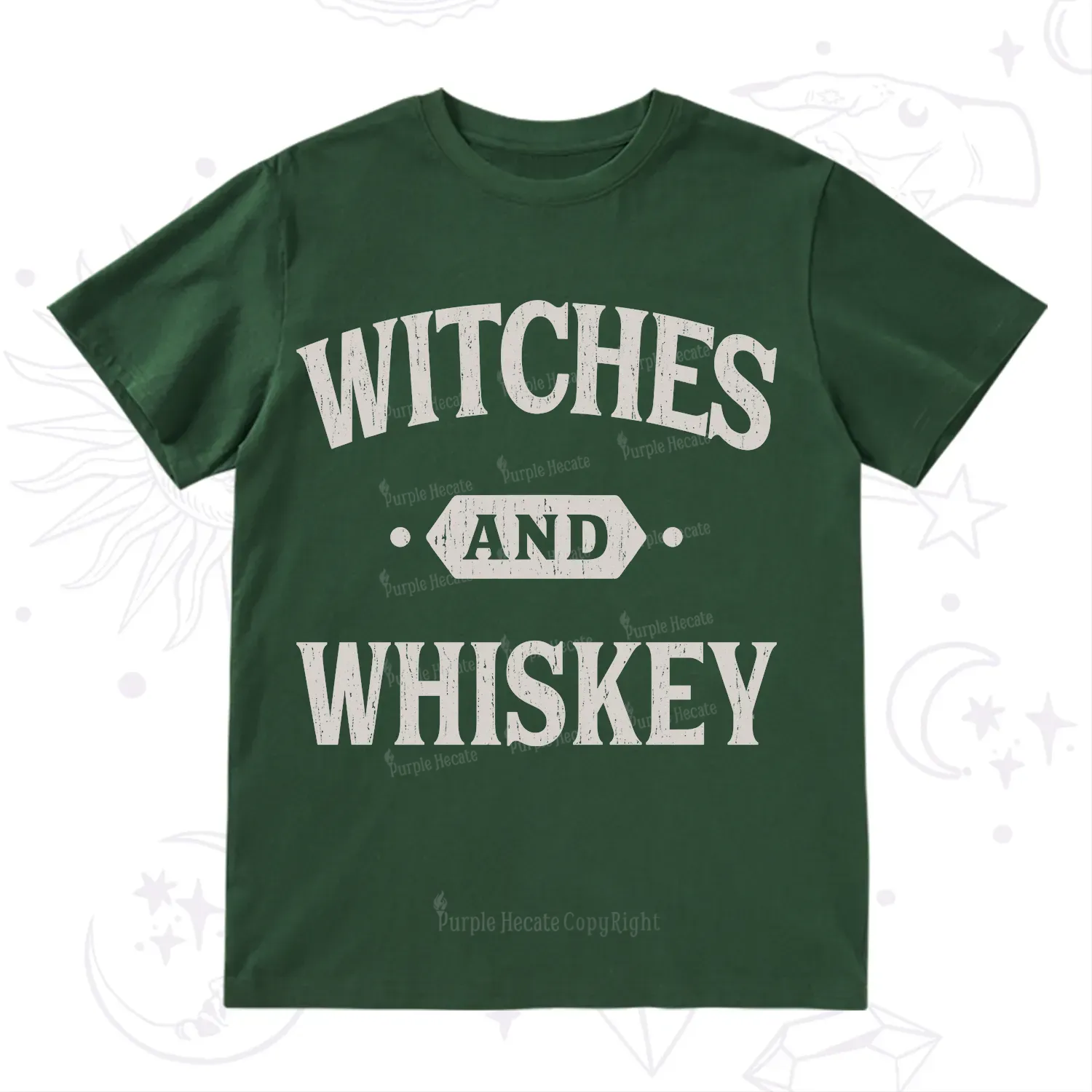 Purplehecate Witches and Whiskey T-Shirt