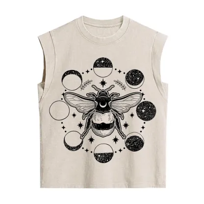 Purplehecate Moon Bee Vintage Washed Tank