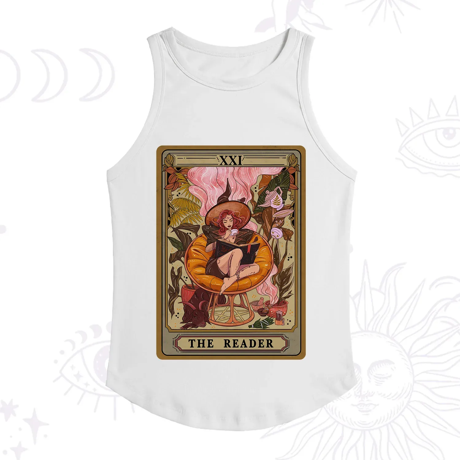 Purplehecate The Reader Tarot Card Racerback Tank Top