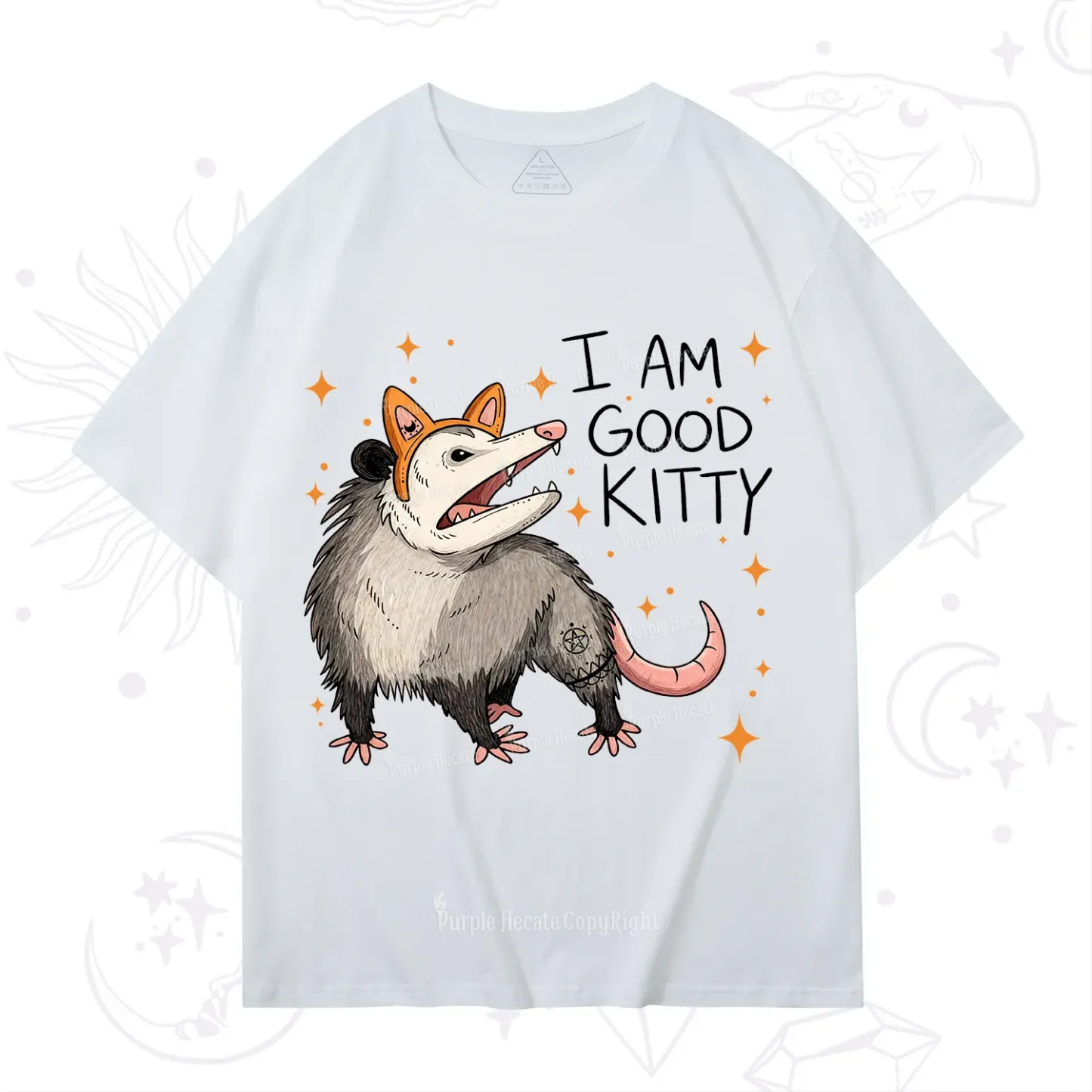 Purplehecate Funny Opossum I Am Good Kitty T-Shirt