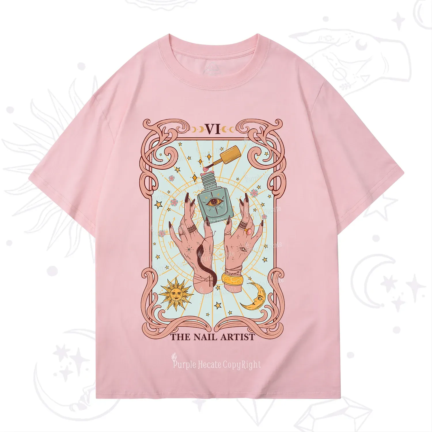 Purplehecate The Nail Artist Tarot T-Shirt