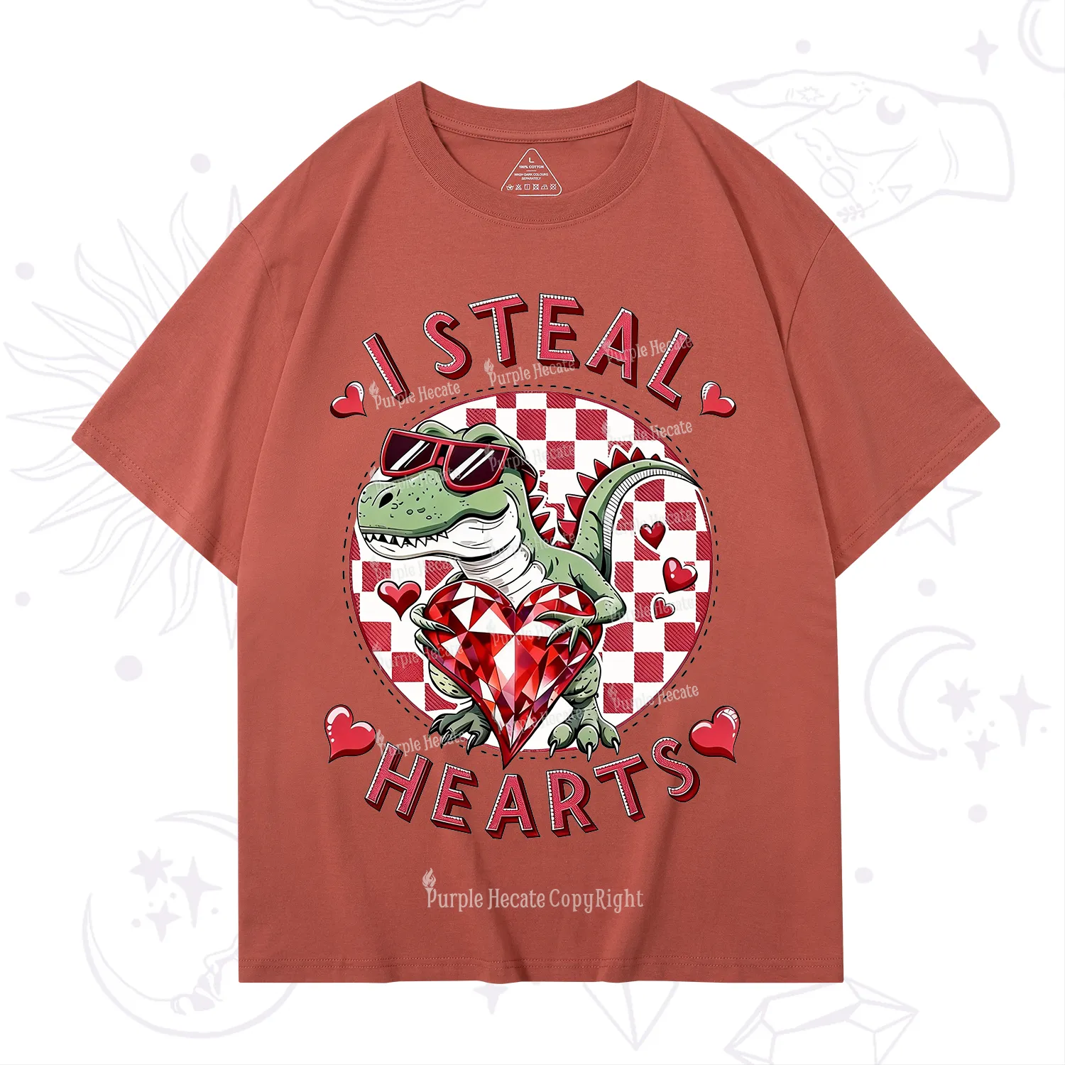 Purplehecate I Steal Hearts Valentine T-Shirt