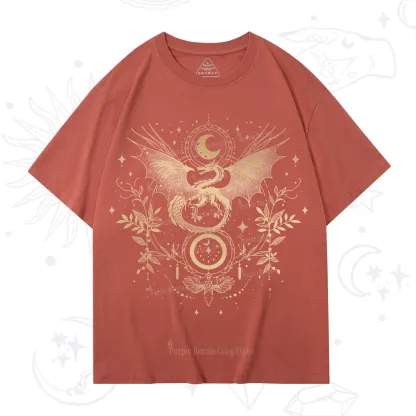 Purplehecate Celestial Dragon Moon Phase T-Shirt