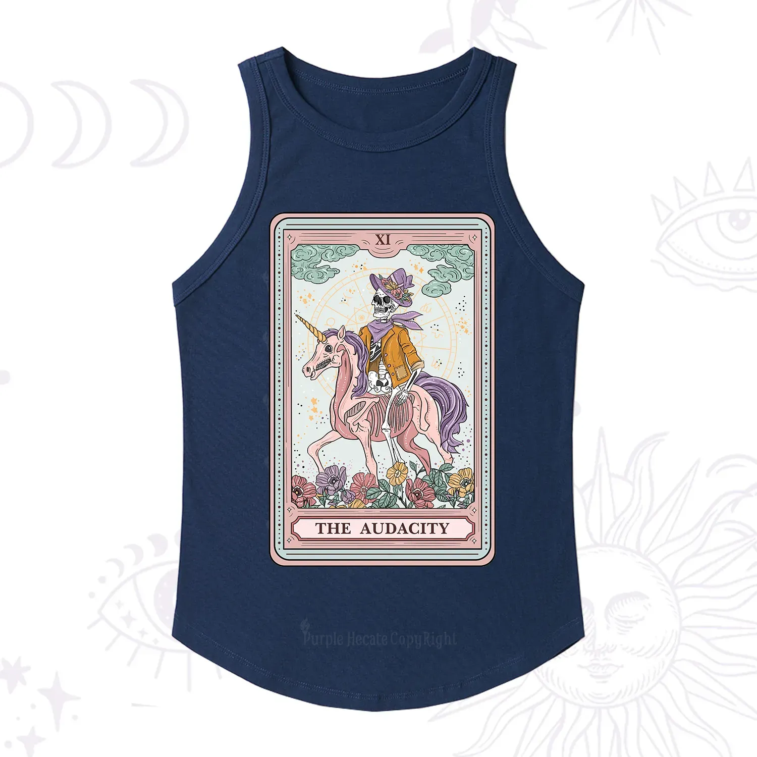 Purplehecate The Audacity Tarot Card Ribbed Tank Top