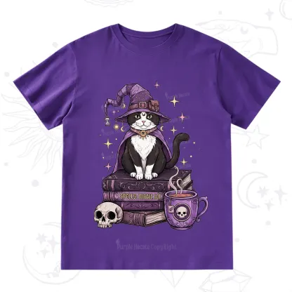 Purplehecate Witchy Cat Spell Books T-Shirt