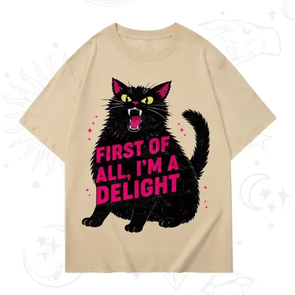 Purplehecate First Of All I'm A Delight Cat T-Shirt