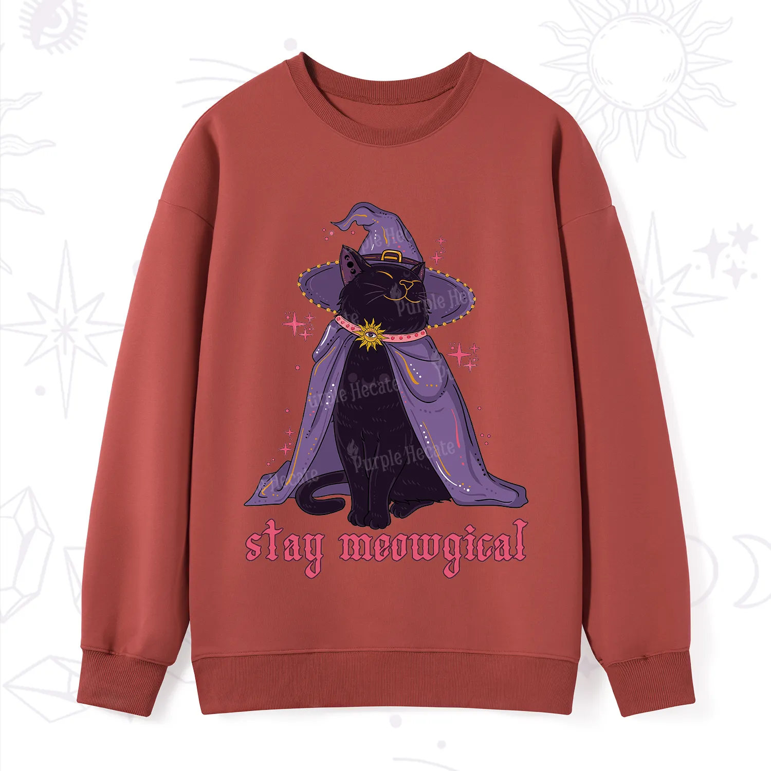 Purplehecate Stay Meowgical Cat Sweatshirt