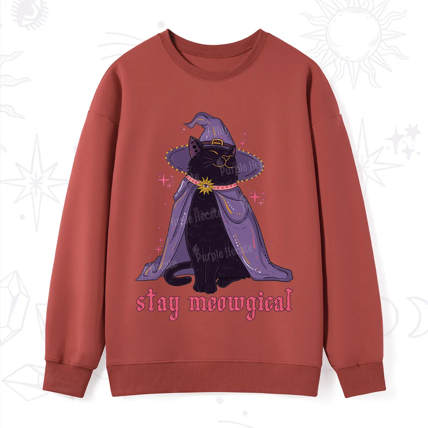 Purplehecate Stay Meowgical Cat Sweatshirt