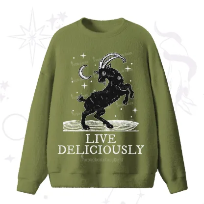 Purplehecate Live Deliciously Fuzzy Ugly Sweater
