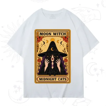 Purplehecate The Moon Witch Midnight Cats Oracle Card T-Shirt