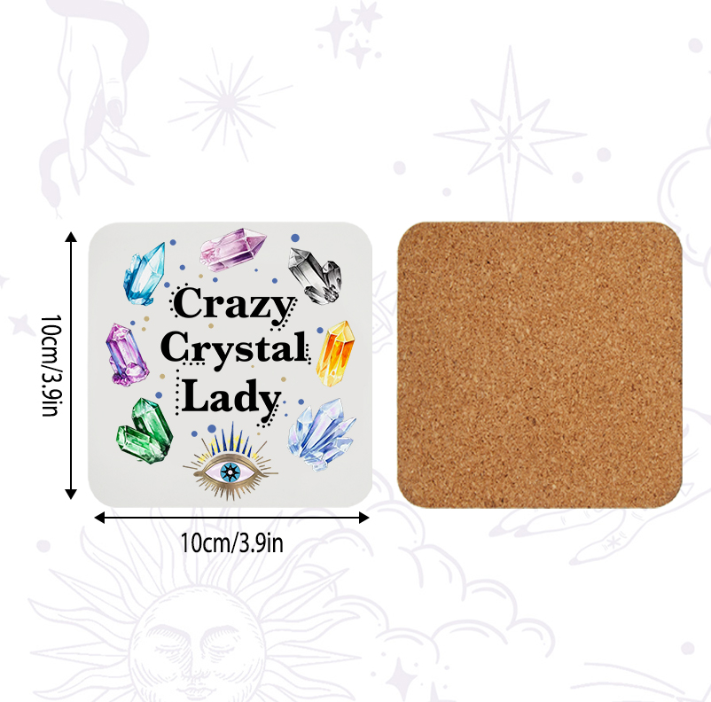 Purplehecate Crazy Crystal Lady Coaster
