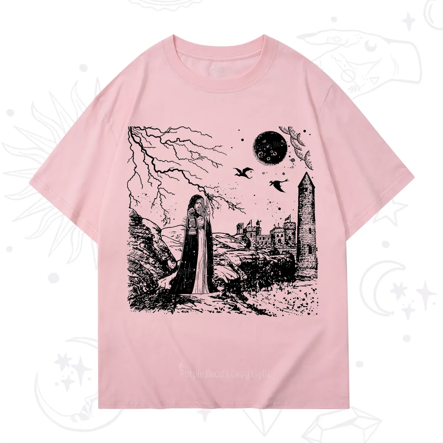 Purplehecate Black Moon Witch Spell Casting T-Shirt