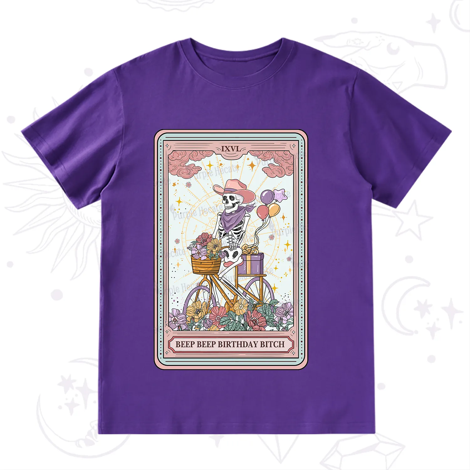 Purplehecate The Beep Beep Birthday Bitch Tarot T-Shirt