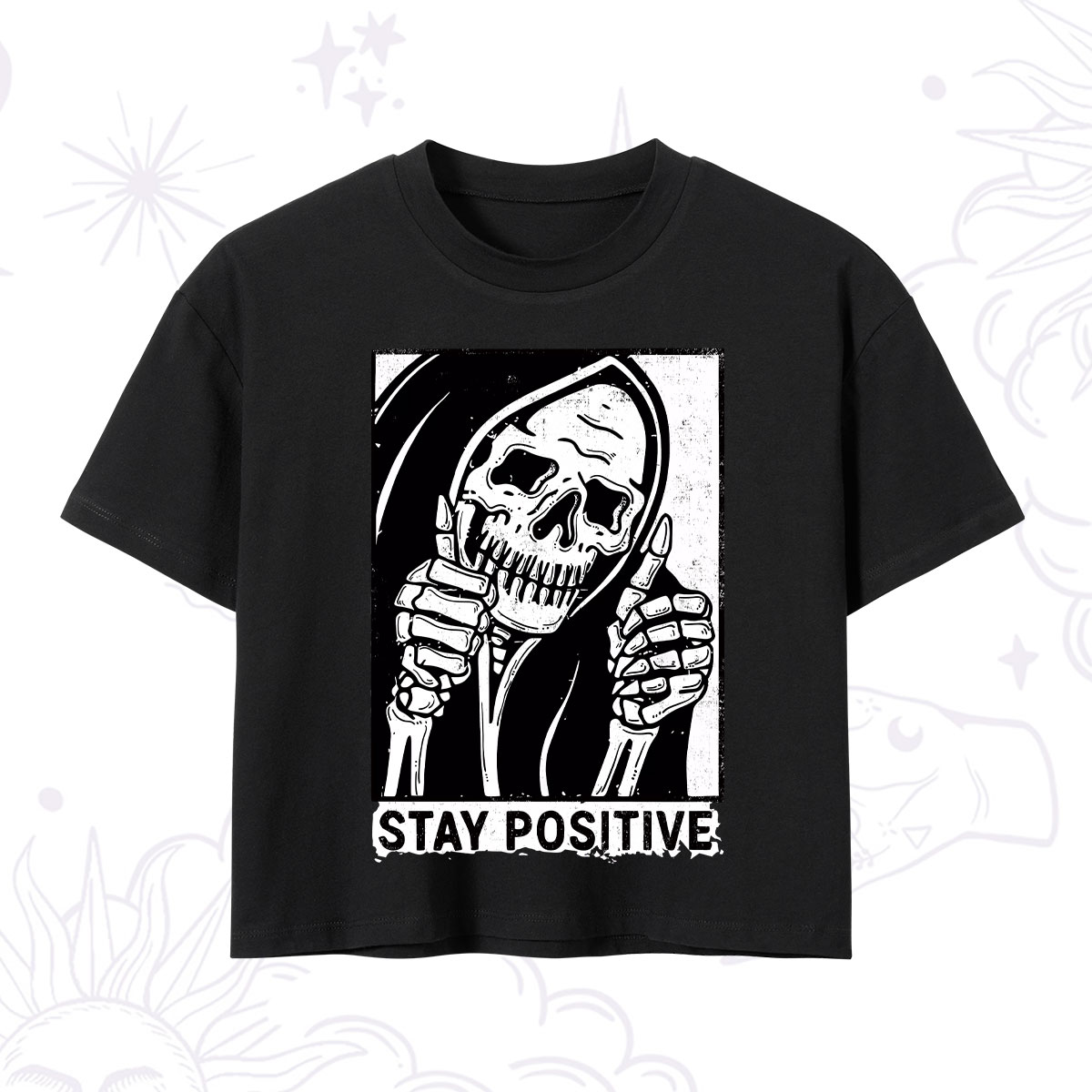 Purplehecate Stay Positive Crop T-Shirt 