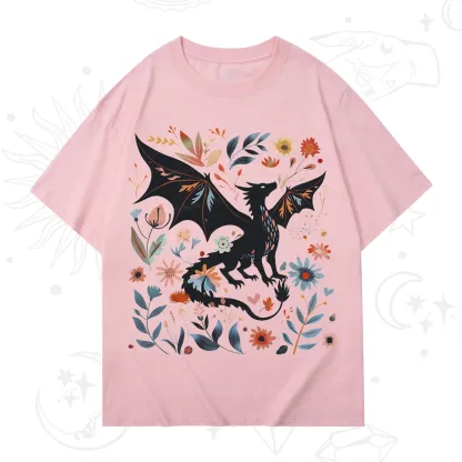 Purplehecate Vintage Fantasy Wyvern Bookish T-Shirt