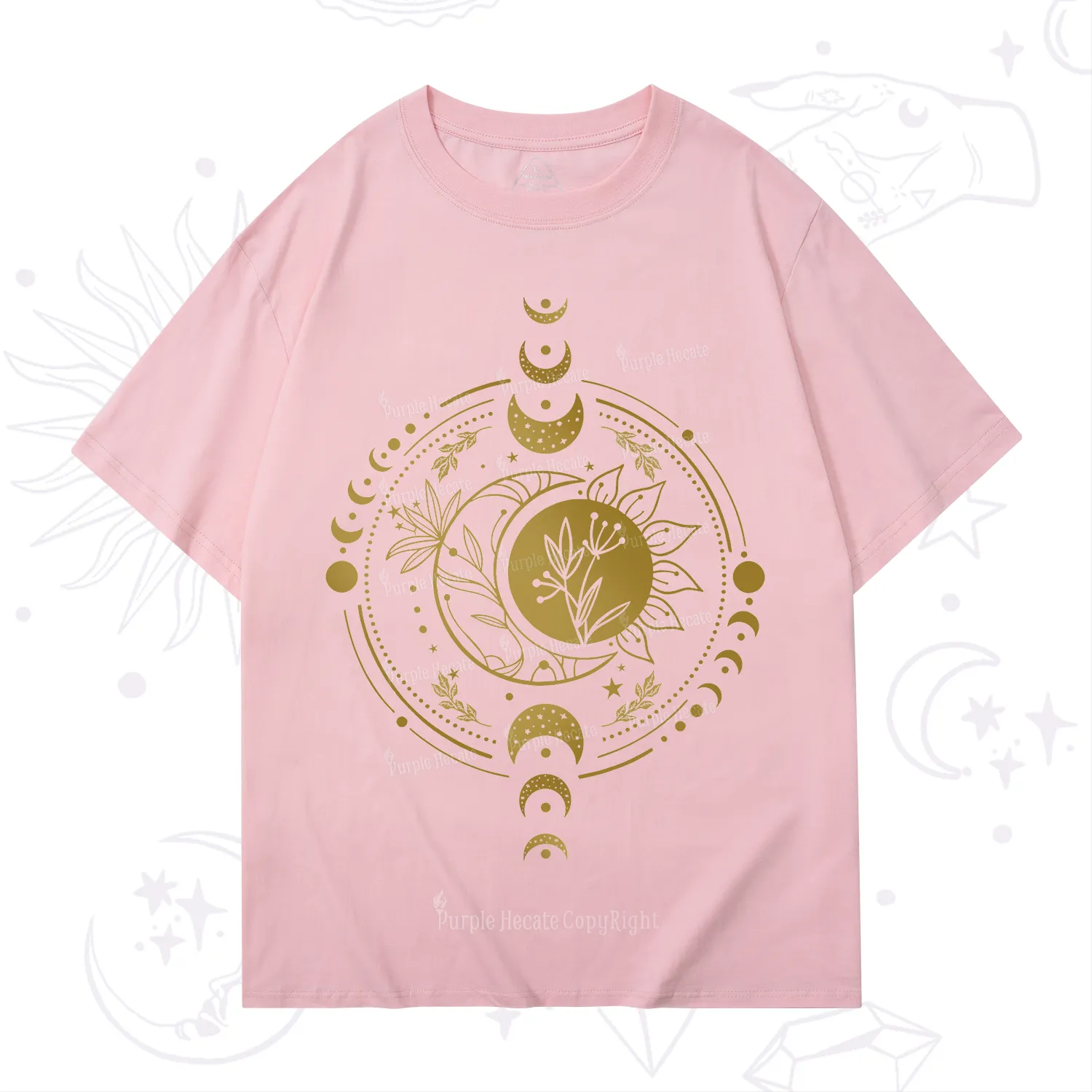 Purplehecate Mystic Moon And Sun T-Shirt