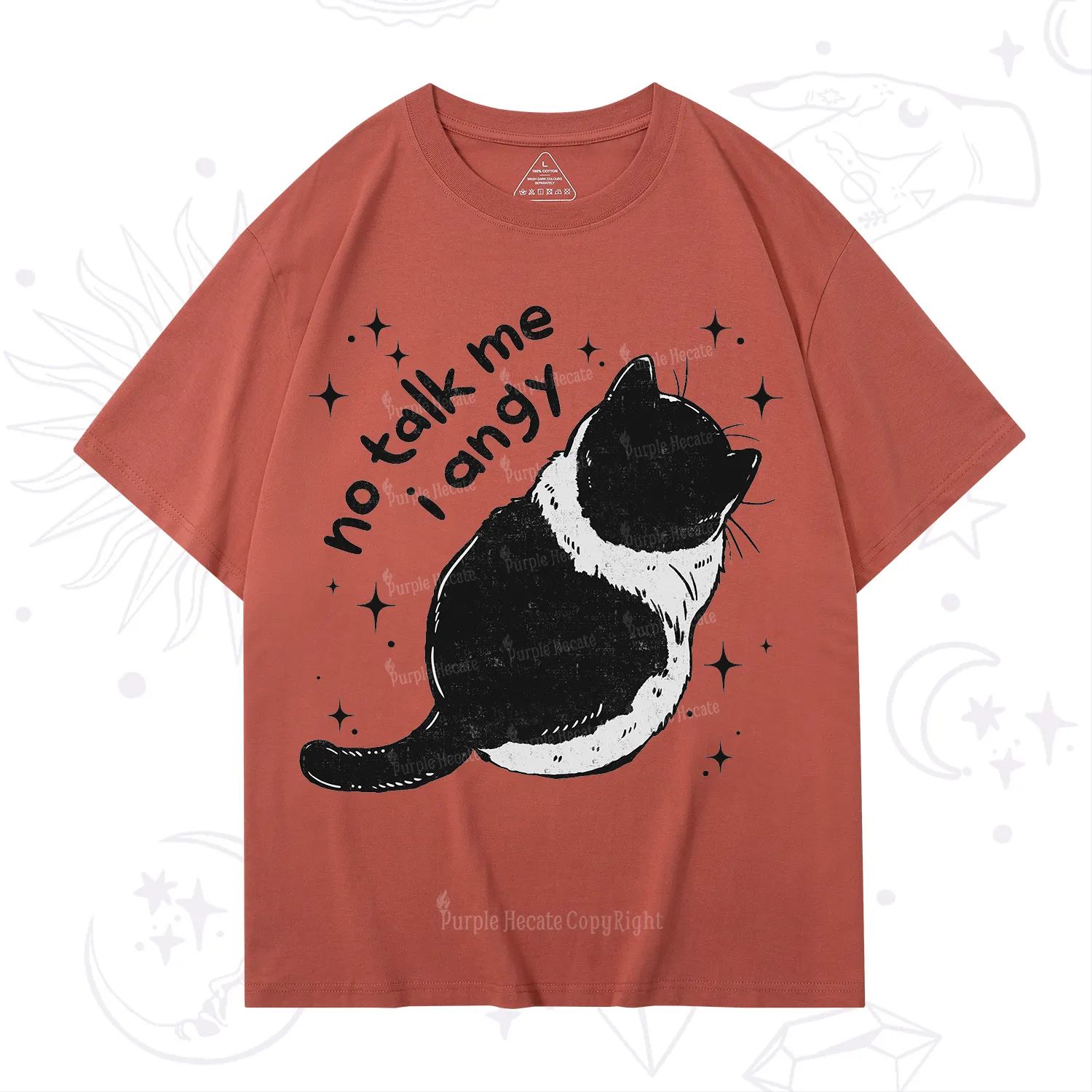 Purplehecate No Talk Me Im Angy Cat T-Shirt