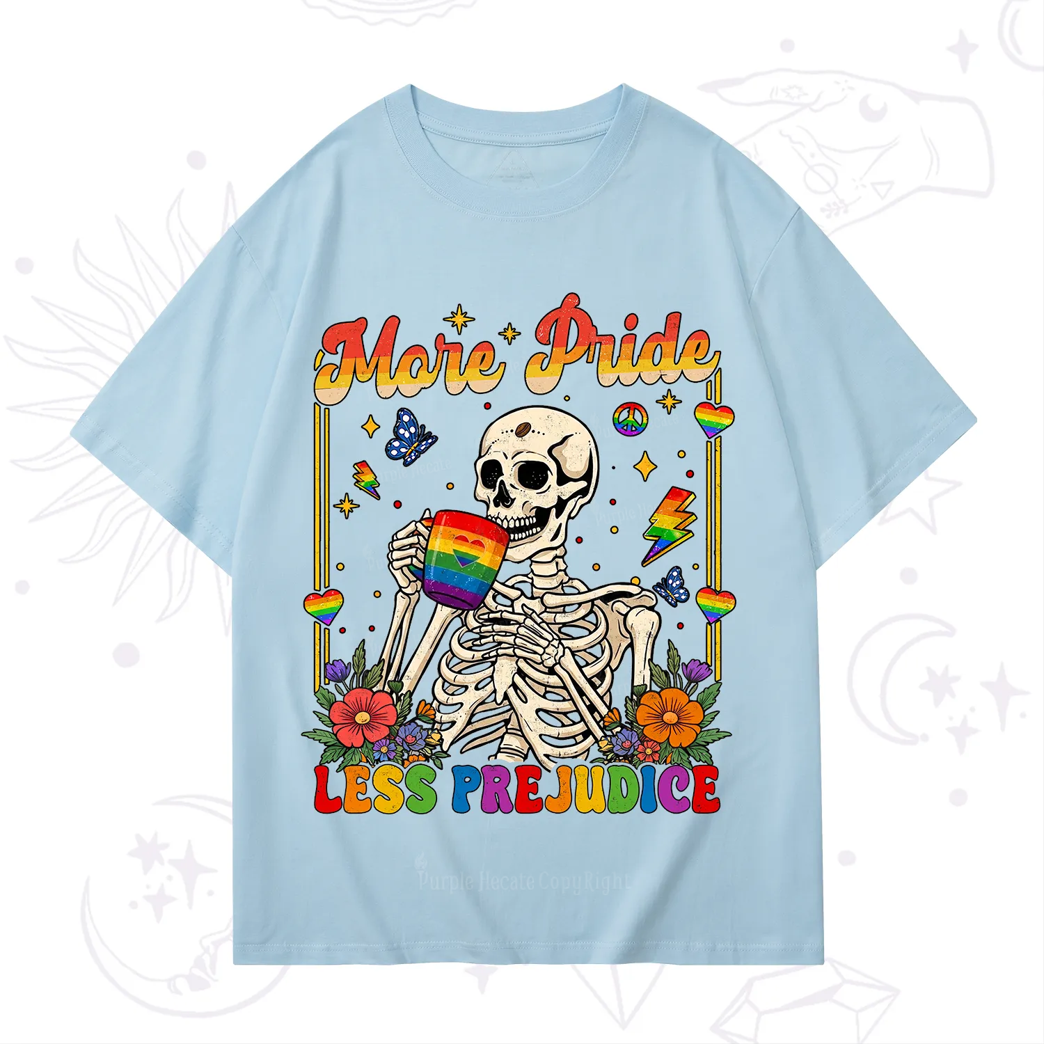 Purplehecate More Pride Less Prejudice Skeleton T-Shirt