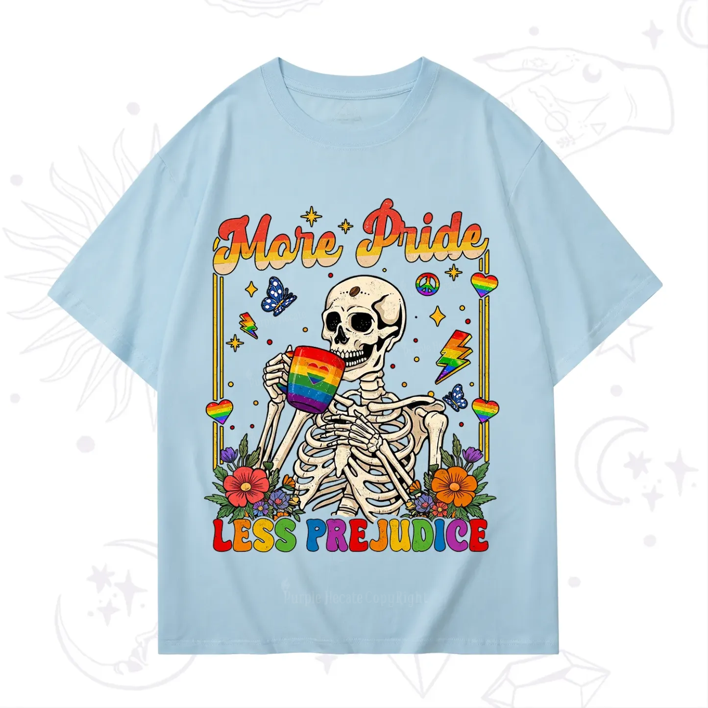 Purplehecate More Pride Less Prejudice Skeleton T-Shirt