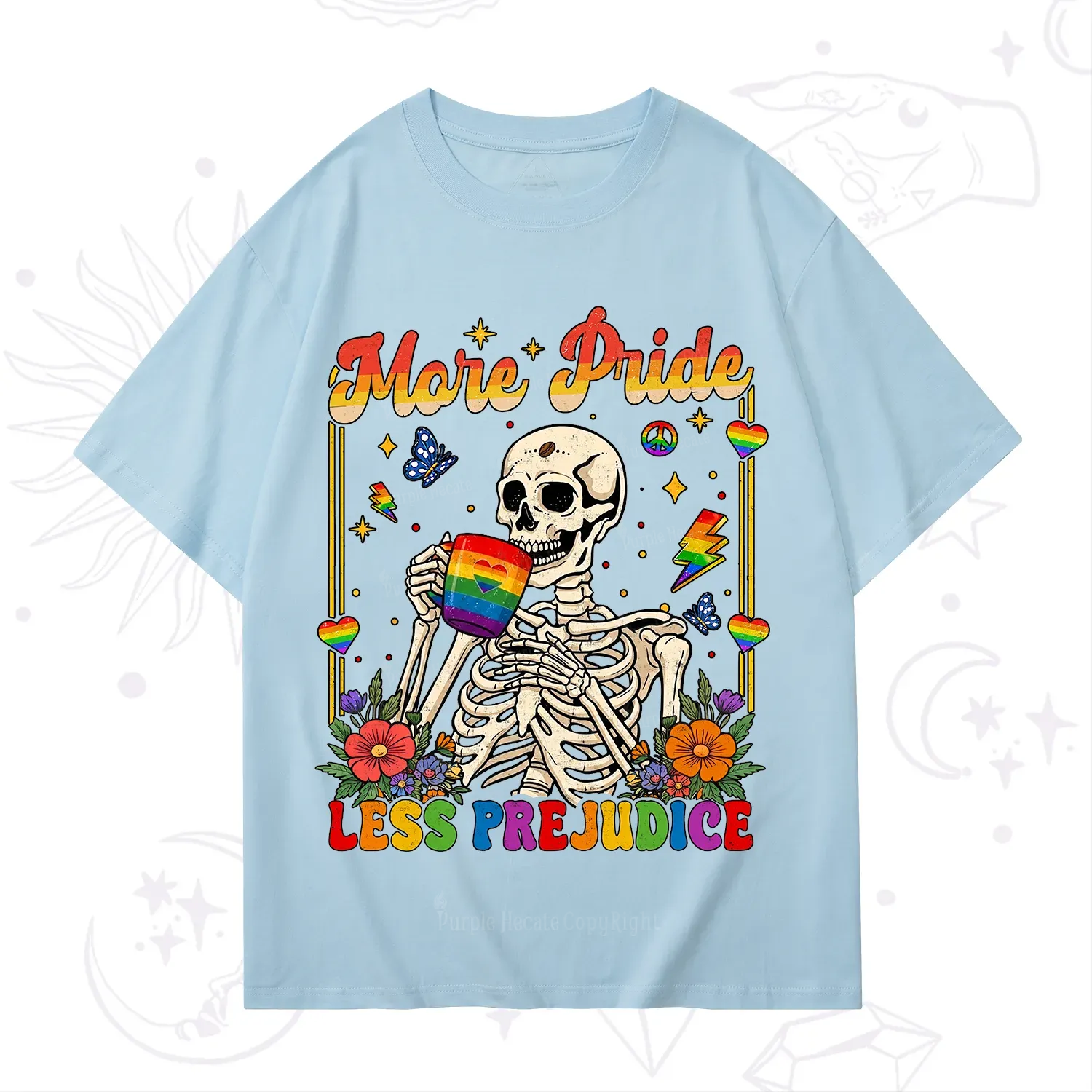 Purplehecate More Pride Less Prejudice Skeleton T-Shirt