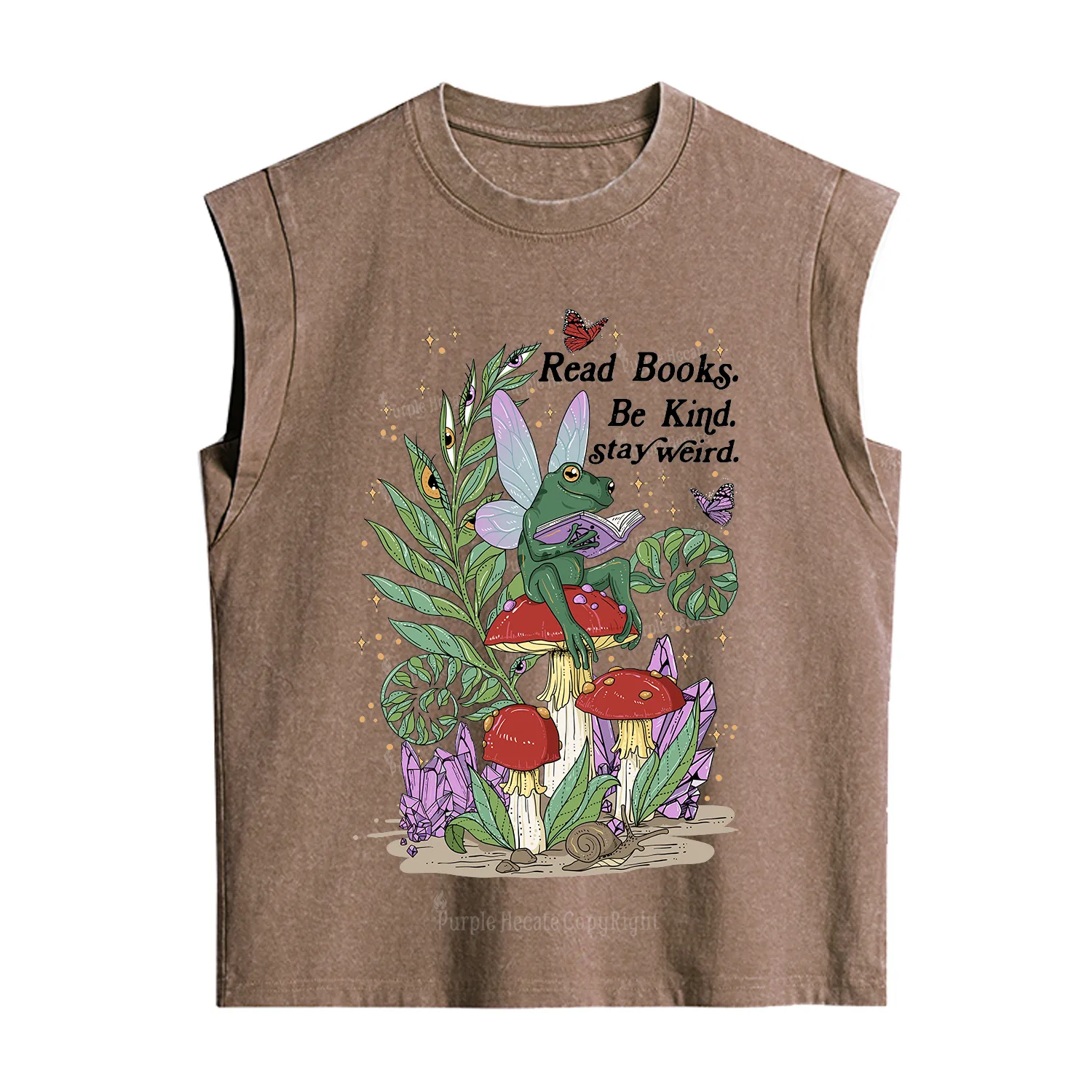 Purplehecate Read Books Be Kind Stay Weird Vintage Washed Tank