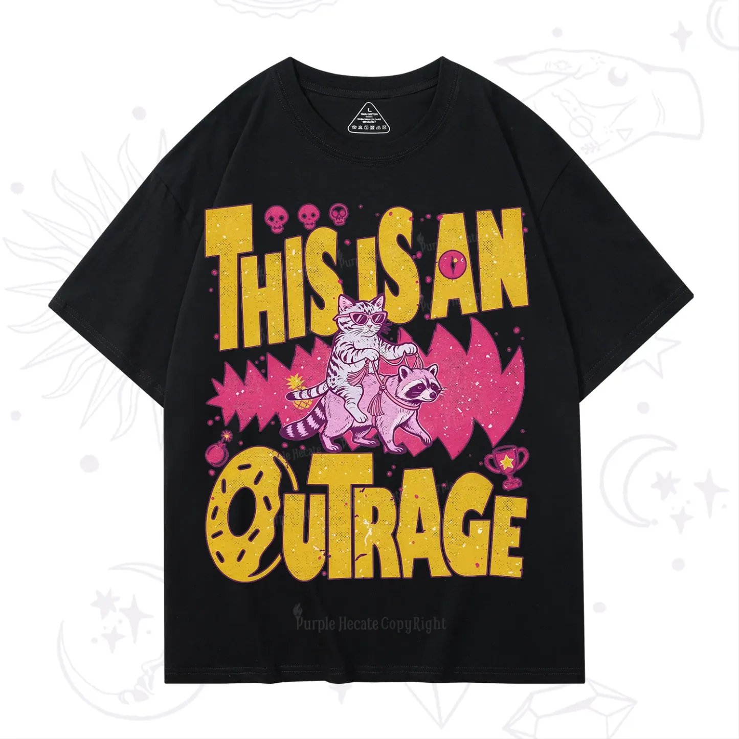 Purplehecate This Is An Outrage Angry Raccoons T-Shirt