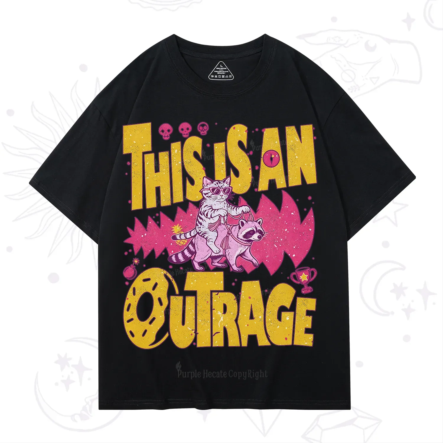 Purplehecate This Is An Outrage Angry Raccoons T-Shirt