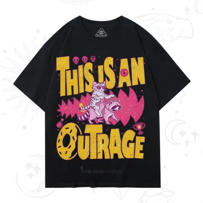 Purplehecate This Is An Outrage Angry Raccoons T-Shirt