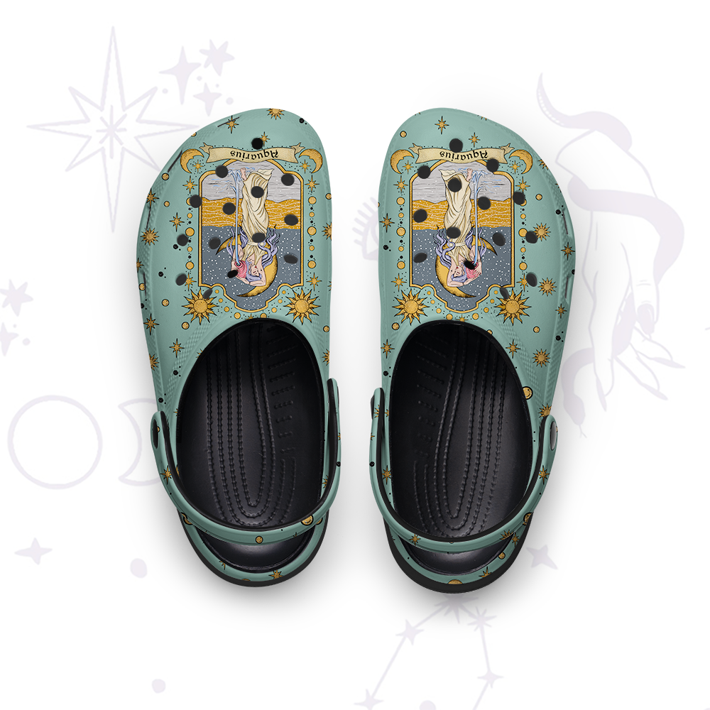 Purplehecate Aquarius Zodiac Rubber Clogs