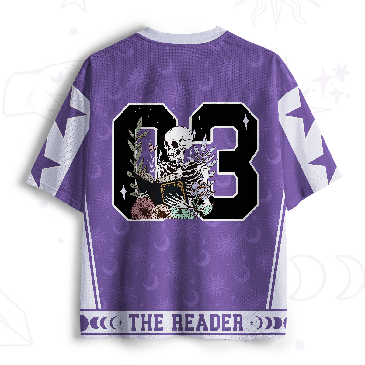 Purplehecate The Reader Skeleton Mesh Jersey