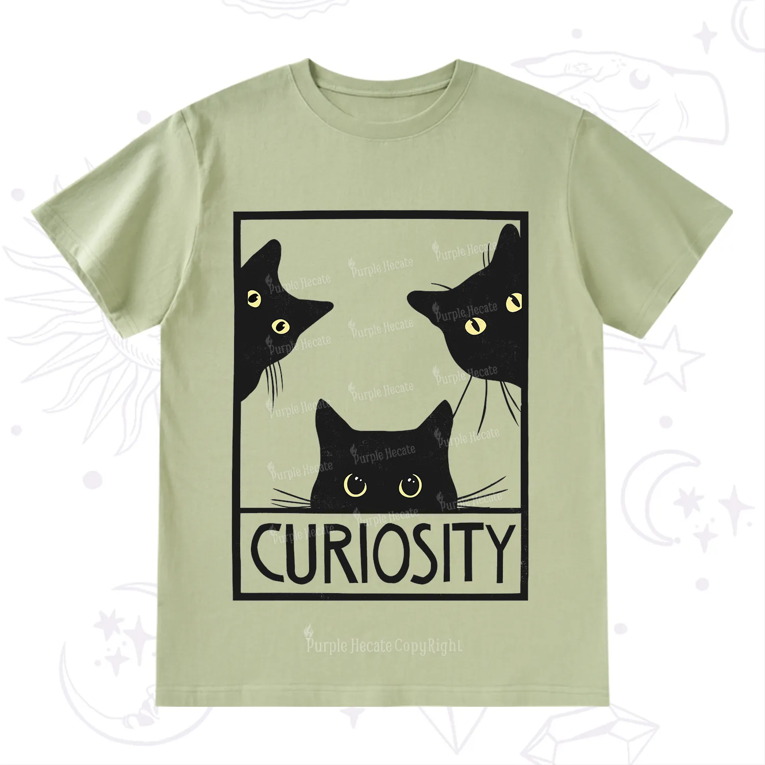 Purplehecate Curiosity Cat T-Shirt