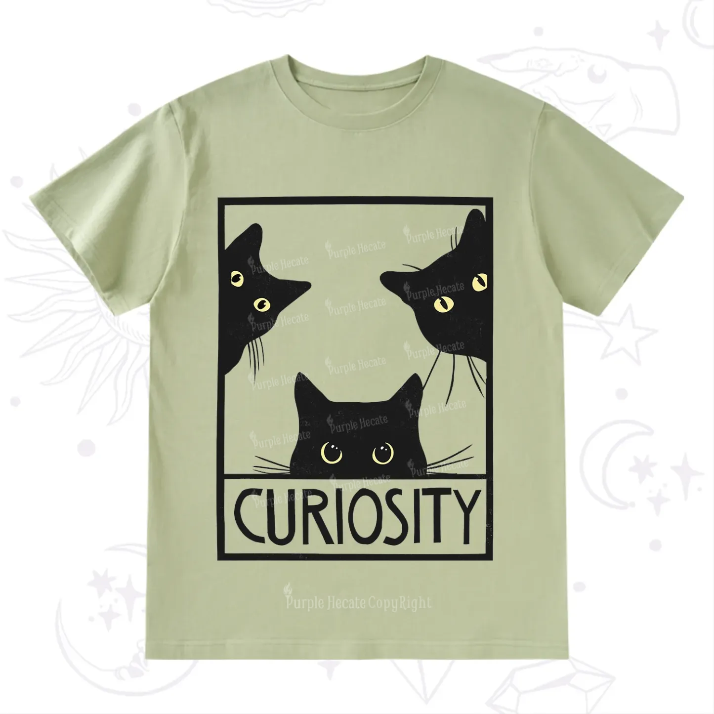 Purplehecate Curiosity Cat T-Shirt